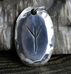 ALGIZ, Rune, sterling silver pendant