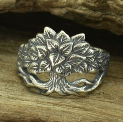LINDEN TREE RING, silver