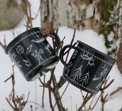 SÁMI Sápmi Lapland Enamel Mug
