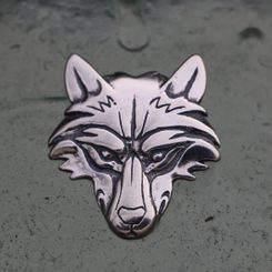 VUK, Wolf Pendant, sterling silver