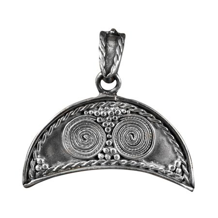 Naav - rock, metal, pohanství obchod - LUNA, stříbrný přívěšek, inspirace  Velká Morava, Ag 925 - Přívěsky - stříbro - Šperky stříbrné