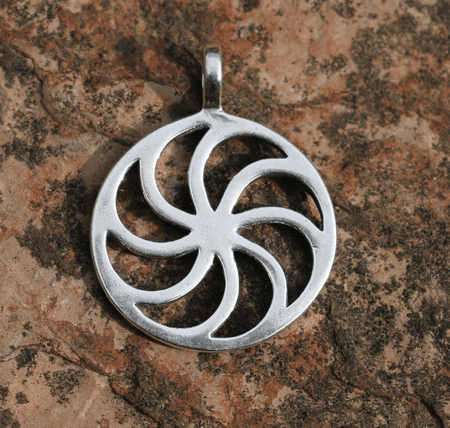 SUN SYMBOL III, SILVER PENDANT