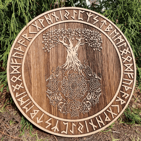 TREE OF LIFE - ROOTS WALL DECORATION 45CM OAK