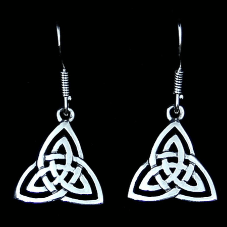 CELTIC TRIQUETRA SILVER EARRINGS