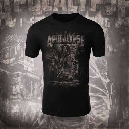 PREPPER - APOCALYPSE IS COMING, T-SHIRT B&W