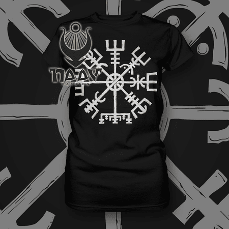 VEGVÍSIR, LADIES' T-SHIRT NAAV BLACK