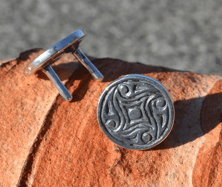 GOTLAND, VIKING BELT STUD, SILVER 925