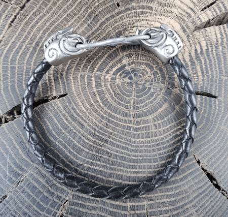 COLLACH - CELTIC BOAR, LEATHER BANGLE