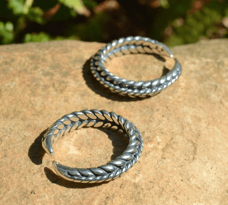 VIKING BRAIDED RING, STERLING SILVER, AG 925