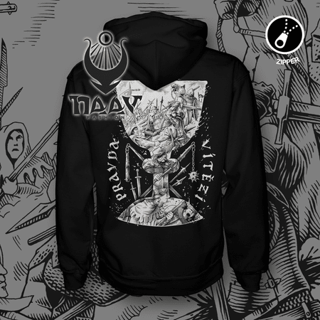 TRUTH PREVAILS - HUSSITE ZIPPER BW