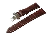 Hnedý kožený remienok pre Douglas V.3.20.0.141.4 - motýlia pracka/striebro