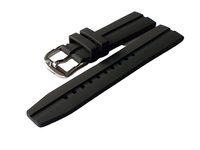 Silikónový remienok Vostok Europe pre Expedition Compact VK64/592A559 - čierna/lesklá pracka