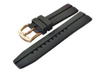 Silikónový remienok Vostok Europe pre Almaz NH35A-320B259 - čierna/zlatá pracka