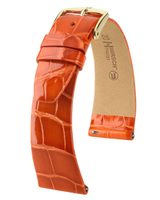 Remienok Hirsch Prestige Alligátor - oranžový, lesklý
