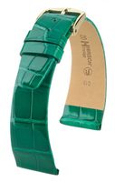 Remienok Hirsch Prestige Alligator - zelený, lesklý