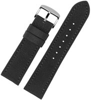 Remienok nylon/koža čierna