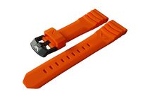 Silikónový remienok Vostok Europe pre VK61-571F612 - oranžová/čierna pracka