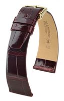 Remienok Hirsch Prestige 1 aligátor - bordový, lesklý