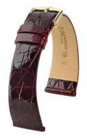 Remienok Hirsch Prestige Crocodile - bordový