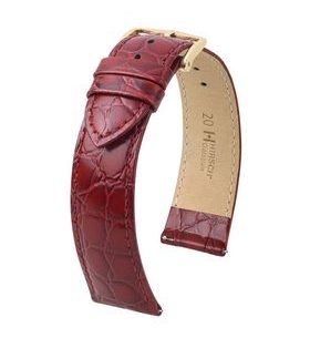 ŘEMÍNEK HIRSCH CROCOGRAIN (NO QR) - BURGUNDY - REMIENKY - OSTATNÉ