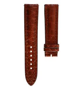 KOŽENÝ ŘEMÍNEK BIATEC Z PRAVÉHO KROKODÝLA | SVĚTLE HNĚDÝ - 20 MM - REMIENKY - OSTATNÉ