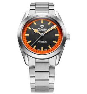 NIVADA GRENCHEN SUPER ANTARCTIC BLACK & ORANGE - 38 MM NO DATE - ANTARCTIC - ZNAČKY