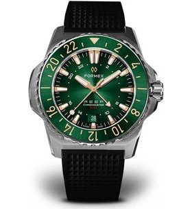 FORMEX REEF GMT AUTOMATIC CHRONOMETER GREEN DIAL WITH ROSE GOLD - REEF - ZNAČKY