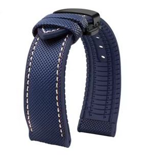 GUMENÝ REMIENOK S ČIERNOU MOTÝĽOVOU PRACKOU - MODRÝ - REMIENKY - OSTATNÉ