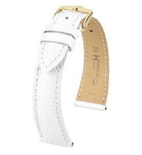 ŘEMÍNEK HIRSCH LONDON 1 LIZARD - BÍLÝ, LESK - REMIENKY - OSTATNÉ