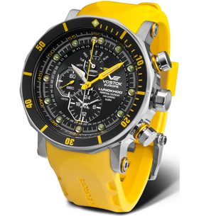 VOSTOK EUROPE LUNOCHOD-2 MULTIFUNCIONAL LINE YM86-620A505 – ŽLTÝ GUMOVÝ REMIENOK - LUNOCHOD-2 - ZNAČKY