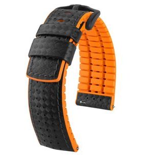 ŘEMÍNEK HIRSCH AYRTON - ČERNO-ORANŽOVÝ - REMIENKY - OSTATNÉ