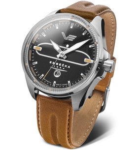 VOSTOK EUROPE LIMITOVANÁ EDÍCIA EMBÉČKA AUTOMATIC LINE NH35-325A498 – HNEDÝ KOŽENÝ REMIENOK - EMBÉČKA - ZNAČKY