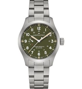 HAMILTON KHAKI FIELD MECHANICAL POWER RESERVE 40 MM H69509160 - KHAKI FIELD - ZNAČKY