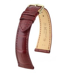 ŘEMÍNEK HIRSCH LONDON 1 ALLIGATOR - VÍNOVÝ, MAT - REMIENKY - OSTATNÉ