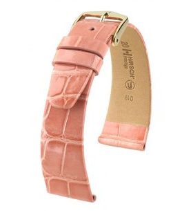 ŘEMÍNEK HIRSCH PRESTIGE 1 ALLIGATOR - RŮŽOVÝ, LESK - REMIENKY - OSTATNÉ
