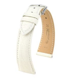 ŘEMÍNEK HIRSCH REGENT 2 ALLIGATOR - BÍLÝ, MAT - REMIENKY - OSTATNÉ