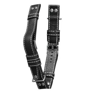 KOŽENÝ ŘEMÍNEK BIATEC | ČERNÝ NAVIGATOR Z BŮVOLÍ KŮŽE - 20 MM - REMIENKY - OSTATNÉ
