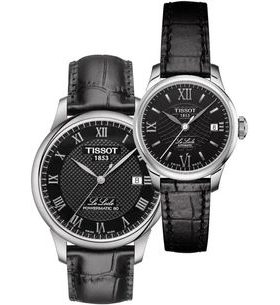 SET TISSOT LE LOCLE AUTOMATIC T006.407.16.053.00 A T41.1.123.57 - HODINKY PRE PÁRY - HODINKY