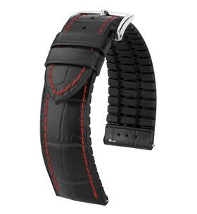 ŘEMÍNEK HIRSCH GEORGE - ČERNÝ, ČERVENÉ PROŠITÍ - REMIENKY - OSTATNÉ