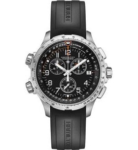 HAMILTON KHAKI AVIATION X-WIND GMT CHRONO QUARTZ H77912335 - KHAKI AVIATION - ZNAČKY