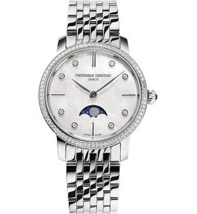 FREDERIQUE CONSTANT SLIMLINE LADIES MOONPHASE QUARTZ FC-206MPWD1SD6B - SLIMLINE LADIES - ZNAČKY