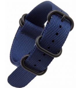 NATO ZULU REMIENOK MODRÝ (ČIERNA SPONA) 22 MM - REMIENKY - OSTATNÉ