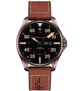 HAMILTON KHAKI AVIATION PILOT DAY DATE AUTO H64705531 - KHAKI AVIATION - ZNAČKY