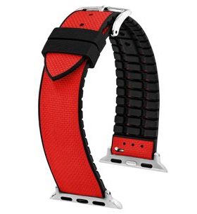 ŘEMÍNEK HIRSCH ARNE PRO APPLE WATCH - ČERVENÝ - REMIENKY - OSTATNÉ