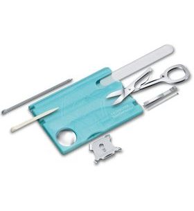 VICTORINOX SWISSCARD NAILCARE ICE-BLUE TRANSLUCENT - VRECKOVÉ NOŽE - OSTATNÉ