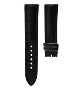 KOŽENÝ ŘEMÍNEK BIATEC Z PRAVÉHO KROKODÝLA | ČERNÝ - 20 MM - REMIENKY - OSTATNÉ