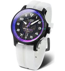 VOSTOK EUROPE EXPEDITION SOUTH POLE AUTOMATIC LINE NH35-592C760 – BIELY GUMOVÝ REMIENOK (LUMINISCENČNÝ) - EXPEDITION NORTH POLE - ZNAČKY
