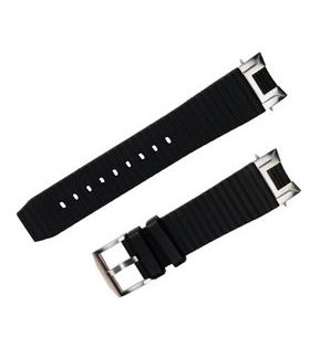 ČIERNY SILIKÓNOVÝ REMIENOK AVIATOR PRE MIG-35 M.2.19.5.134.6 - STRIEBORNÁ PRACKA - REMIENKY - OSTATNÉ