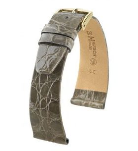 ŘEMÍNEK HIRSCH PRESTIGE 1 CROCODILE - ŠEDÝ, LESK - REMIENKY - OSTATNÉ