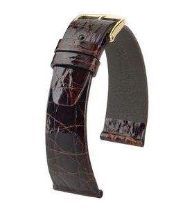 EMÍNEK HIRSCH PRESTIGE 1 CROCODILE - HNĚDÝ, LESK - REMIENKY - OSTATNÉ